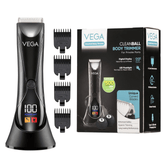 vega trimmer - VEGA Cleanball Full Body Trimmer for Men|Private Parts,Pubic Hair, Balls,Manscaping, Body Multi - Purpose|IPX5 Waterproof|No Nicks or Cuts|90 Min Non - Stop Runtime with LED Flashlight|Fast Charge VHTH - 33 - Looknstyle