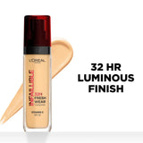 L'Oreal Paris Liquid Foundation, Oil Absorbing Formula, Transferproof, Heatproof and Long-lasting, Infallible 32H Fresh Wear, 140 Golden Beige, 30ml