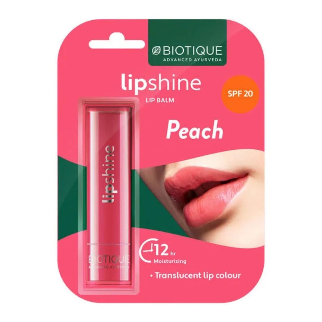 bilp - Biptique Lipshine SPF 20 Moisturising Translucent Lip Balm - Peach (4g) - Looknstyle