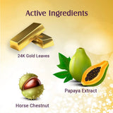 Lotus Herbals Radiant Gold Cellular Glow 1 Facial Kit | With 24K Gold leaves | For Skin Glow | All Skin Types | 37g