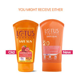 Lotus Herbals Safe Sun Sunscreen Cream - Breezy Berry SPF 20 PA+++ (100g)