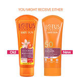 Lotus Herbals Sunscreen for Women & Men | Safe Sun UV Screen Matte Gel Sunscreen SPF 50 & PA+++ (100g)