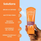 lohsfsn50 - Lotus Herbals Sunscreen for Women & Men | Safe Sun UV Screen Matte Gel Sunscreen SPF 50 & PA+++ (100g) - Looknstyle