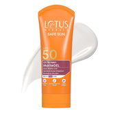 lohsfsn50 - Lotus Herbals Sunscreen for Women & Men | Safe Sun UV Screen Matte Gel Sunscreen SPF 50 & PA+++ (100g) - Looknstyle