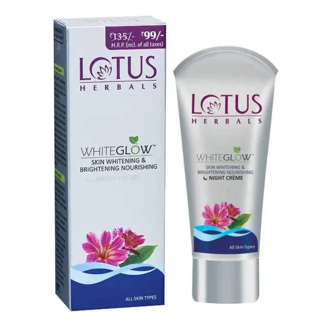 loncr - Lotus Herbals White Glow Skin Whitening And Brightening Nourishing Night Cream (15g) - Looknstyle