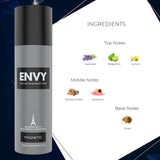 ENVY Fiery Deo & Magnetic Deo | Long Lasting Deodorant Combo Set for Men -120ml (Pack of 2)
