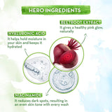 Mamaearth Beetroot Hydraful Moisturizer Lotion-50ml and Mamaearth Beetroot Gentle Face Wash - 100ml