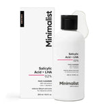 Minimalist Anti-Acne Salicylic Acid 2% Face Wash with LHA for Pore Cleansing, Oil Control & Sebum Regulation | Sulfate-Free Formula with Zinc for Gentle Exfoliation (250ml)