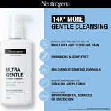Neutrogena Ultra Gentle Creamy Cleanser | 14X Gentler Cleanser for Dry Sensitive Skin | Face Wash for Sensitive Skin for Men & Women | With Barriercare Technology & 10% Glycerin | Paraben-Free 200ml