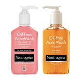Neutrogena Oil Free Acne Wash | Pink Grapefruit and Oil Free Acne Wash | Deep Cleansing Face Wash Combo - 175ml