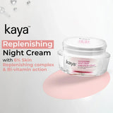kynigtcrm - Kaya Clinic Replenishing Night Cream, 50g Anti - Ageing Night Cream, Reduce Signs of Ageing, Fine Lines & Wrinkles with Niacinamide for Bright & Glowing Skin for All Skin Types - Looknstyle