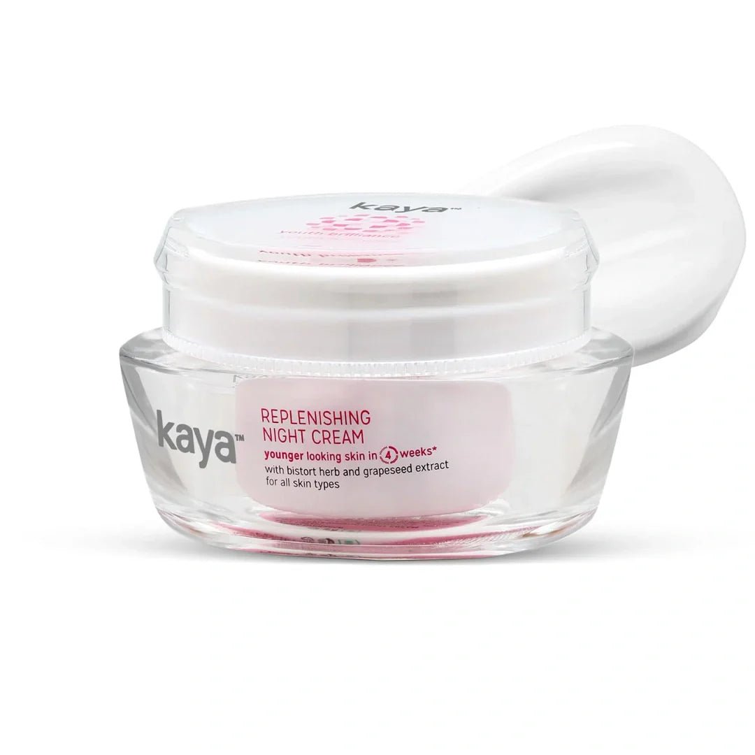 kynigtcrm - Kaya Clinic Replenishing Night Cream, 50g Anti - Ageing Night Cream, Reduce Signs of Ageing, Fine Lines & Wrinkles with Niacinamide for Bright & Glowing Skin for All Skin Types - Looknstyle