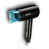 NOVA NHP 8105 Silky Shine Hot & Cold Foldable 1200W Hair Dryer - Black & Blue