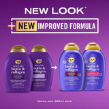 ogx3 - OGX Thick & Full + Biotin & Collagen Volumizing Shampoo for Thin Hair, Thickening Shampoo with Vitamin B7 & Hydrolyzed Wheat Protein, Paraben - Free, Sulfate - Free Surfactants, 385ml - Looknstyle