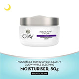 Olay Natural Aura Night Cream | Nourishes Skin for Healthy Glow | Fights 7 Signs of Ageing - 50g (Pack of 2)