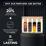 belamnst - Bella Vita Luxury Man Perfume Gift Set 4 x 20 ml for Men with KLUB, OUD, CEO, G.O.A.T Perfume | Woody, Citrusy Long Lasting EDP Fragrance Scent - Looknstyle