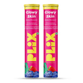 PLIX - THE PLANT FIX Glutathione Tablets With Vitamin C For Clear And Youthful Skin (Strawberry)|15 Collagen Supplements (Pack of 2)