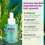 plrosehsrm - PLIX - THE PLANT FIX Rosemary Hair Growth Serum with 3% Redensyl, 4% AnaGain, 3% Baicapil, (30ml ) - Looknstyle