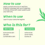 PLIX - THE PLANT FIX 0.5% w/w Salicylic Acid Jamun Face Wash Cleanser Gel For Active Acne & Oil Control, For Breakouts | Oily & Acne Prone Skin | Women & Men | (100ml)