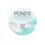 Pond’s Light Moisturizer for Soft, Glowing Skin, with Vitamin C, E & Niacinamide, 24Hr Hydration, Lightweight Non-Oily Cream, Spreads Easily, 100 ml