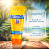 VLCC Radiance Pro SPF 30 PA+++ Sunscreen Gel - 100g