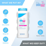 Sebamed Baby Powder| Olive Oil, Allantoin|Keeps Newborn’s Skin Fresh|absorbs Sweat|100 gm