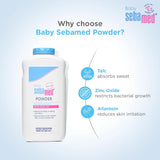 Sebamed Baby Powder| Olive Oil, Allantoin|Keeps newborn’s skin fresh|absorbs sweat|200 gm