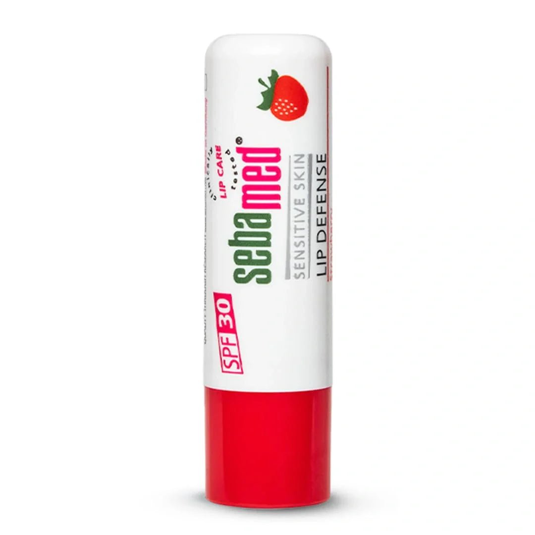 sestrlpbm - SebaMed Lip Defense Lip Balm With Spf 30 + Vit E | Regenerates Dry, Chapped Lips | Intensive Care With Vit E, Jojoba Oil & Chamomile | Clinically Tested | For Men & Women, 4.8 Gm, Strawberry - Looknstyle
