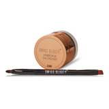 Swiss Beauty Waterproof Eyebrow & Gel Eyeliner 2 In 1 With Brush | Smudge Proof Gel Eyeliner And Eyebrow Definer Pencil | Shade- 01 Black, 7G
