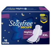 Stayfree Secure Nights Cottony Comfort XXL Pads 18's