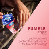 strcndm-1 - Durex Extra Thin Wild Strawberry Flavoured Condoms For Men - 10N - Looknstyle
