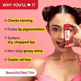 Dot & Key Strawberry Lip Balm with SPF 50 & Vitamin C + E | Lipbalm for Dry & Dark Lips (12g)