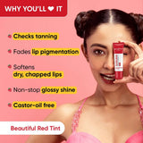 dklpblmstr - Dot & Key Strawberry Lip Balm with SPF 50 & Vitamin C + E | Lipbalm for Dry & Dark Lips (12g) - Looknstyle
