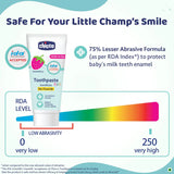 Chicco Toothpaste, Strawberry Flavour for 1Y to 6Y Baby, Fluoride-Free, Preservative-Free,Cavity Protection (50g)