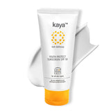 kysunspf50 - Kaya Clinic Youth Protect Sunscreen Cream SPF 50 PA++++ | UV A & UV B Protection | Lightweight | Non Sticky Sunscreen | PABA Free | All Skin Types, 50ml - Looknstyle