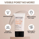 Swiss Beauty Mattifying Makeup Primer | Oil-Free Shine | Minimises Pores | Long-Lasting Base | All skin Types, 30gm