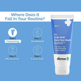 tbckfc - The Derma Co 1% Kojic Acid Face Wash I With Niacinamide & Alpha Arbutin I Reduces Dark Spots & Pigmentation I Cleanses & Brightens Skin I Non - Drying Formula I For All Skin Types - 100ml - Looknstyle