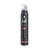 sch101 - Schwarzkopf TAFT Power Hold 5 Hair Mousse, Lasts 24 Hours, Cashmere - Like Softness, With No Stickiness, Heat Protection, Silicone Free, Lightweight Styler To Controls Frizz And Provides Shine (200ml) - Looknstyle