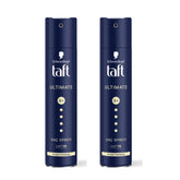 TAFT Schwarzkopf TAFT Ultimate Hair Spray For Hair With Crystal Shine | Hold 5+ For 72H hold 250ml (Pack of 2)