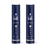 TAFT Schwarzkopf TAFT Ultimate Hair Spray For Hair With Crystal Shine | Hold 5+ For 72H hold 250ml (Pack of 2)