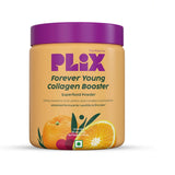 PLIX - THE PLANT FIX Forever Young Collagen Collagen Booster Supplement Powder Orange Flavour