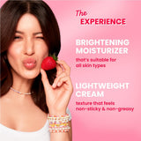 Dot & Key Strawberry Brightening Moisturizer | Niacinamide, Peptides & Hyaluronic Acid, Non-sticky, Brightens Skin, Intense Moisturization | Non-Comedogenic & Fragrance Free, Lightweight | 80g