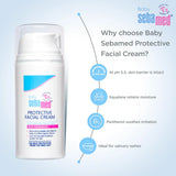 Sebamed Baby Protective Facial Cream|pH 5.5| Face Cream|Vitamin E for Soft Skin|Ideal for salivary rashes|100ml