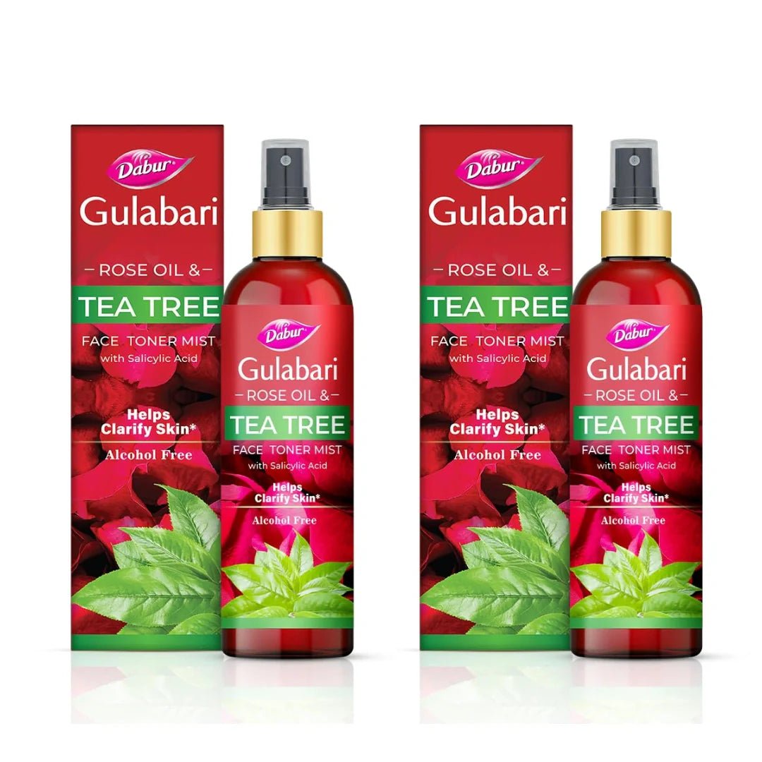 dbglbtnrmst - Dabur Gulabari Rose Oil & Tea Tree Face Toner Mist & Rosewater with Salicylic Acid - 100ml - Looknstyle