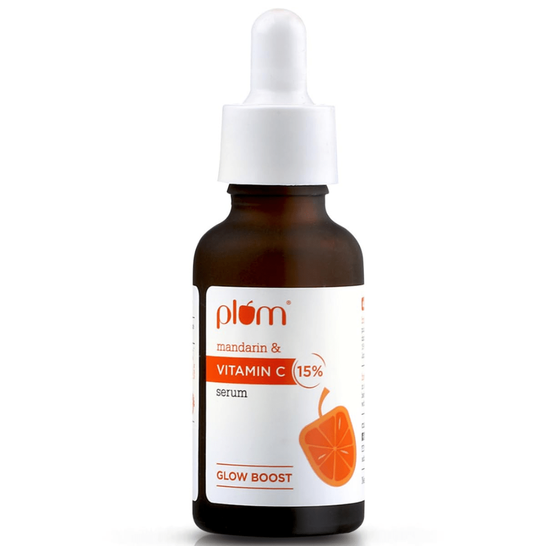 plamsem - Plum 15% Vitamin C Serum for Glowing Skin | for Oily, Dry & Combination Skin | Reduce Pigmentation & Dark Spot |with Mandarin | Non - Irritating, Hydrating & Soothing | Face Serum for Men & Women | 30ml - Looknstyle