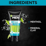 Garnier Men Oil Clear Clay D-Tox Deep Cleansing Icy Face Wash, 50gm (PACK OF 3)