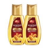 Dabur Almond Hair Oil - 580ml(290ml*2) | Provides Damage Protection | Non Sticky Formula | For Soft & Shiny Hair |
