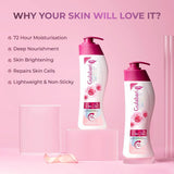 Dabur Gulabari Moisturizing Body Lotion - 400ml For Dry & Dull Skin, Made with 100% Organic Rose Oil, Dermatologically Tested and Paraben Free