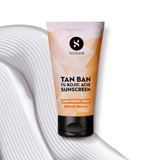 sugar tan ban sunscreen - SUGAR Cosmetics Tan Ban 1% Kojic Acid Sunscreen SPF60 ++++ | 1% Peptide Complex | Barrier Repair | No White Cast | 50ml - Looknstyle