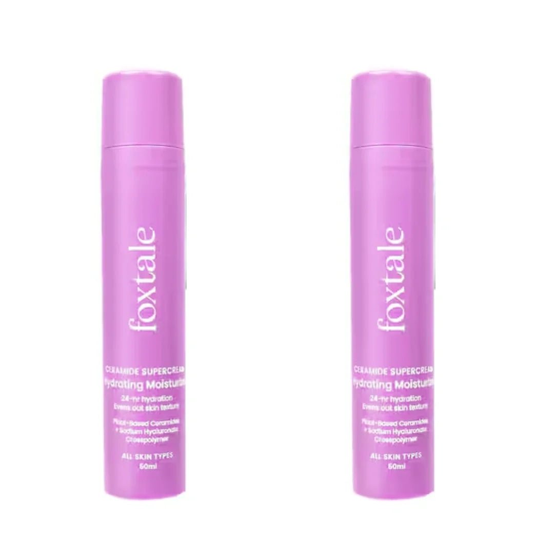 - Foxtale Ceramide Supercream Hydrating Rich Moisturizer Strengthens Skin Barrier (50ml) (paxk of 2) - Looknstyle